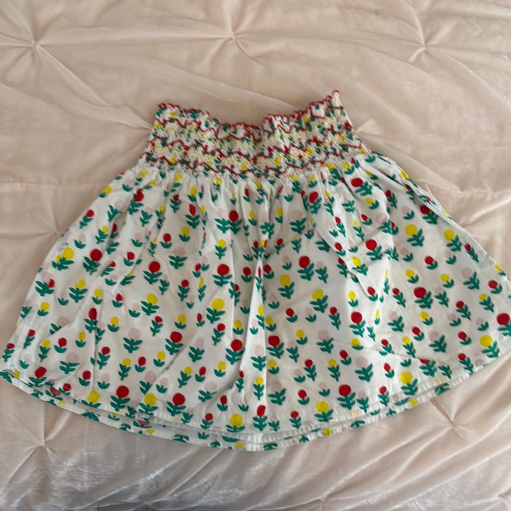 Floral Smocked Waist Skirt